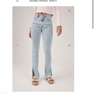 Nina Denim Jeans with Slit